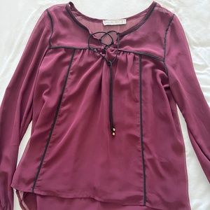Abercrombie Maroon Tunic Top